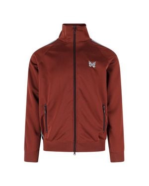 Needles Bordeaux Poly Smooth Butterfly Zip Jacket - Red