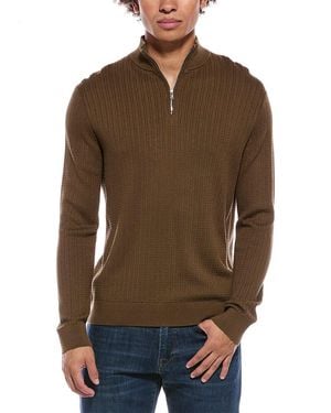 Theory Walton 1/4-Zip Sweater - Brown