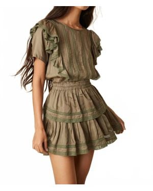 LoveShackFancy Natasha Mini Dress - Green