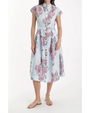 Karina Grimaldi Zelie Print Midi Dress - Multicolor
