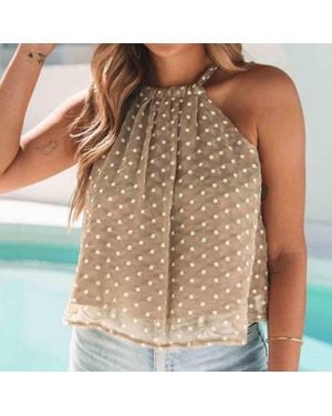 Shiying Fashion Daisy Pattern Flowy Tank - Brown
