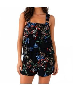 StyleStalker Floral D Ring Strap Romper - Black