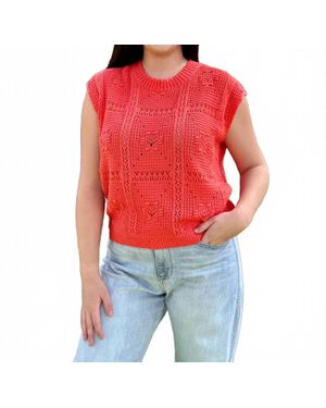 Staccato Paloma Sweater Tank Top - Red