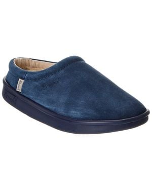 Brunch Derive Shearling & Suede Slipper - Blue