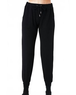 French Kyss Cotton Acrylic Slim Fit Jogger - Black