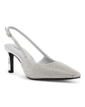 Anne Klein Rosel Pumps Stiletto Heel Slingback Htat1856 - White