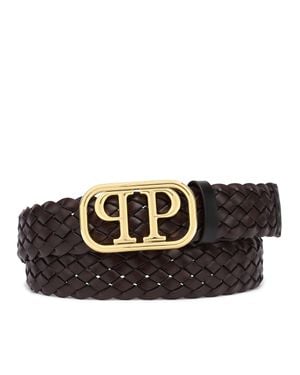 Philipp Plein Leather Belt Tm - Black