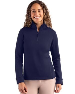 Clique Haven Recycled Quarter Zip Sweatshirt - Blue
