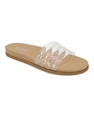Xoxo Jolee Xo221275 Sandals Clear Puffy Footbed Slide Zap1056 - White