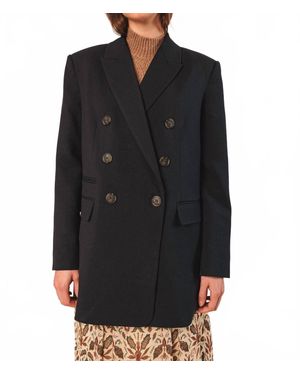 indi & cold Double Breasted Blazer - Black