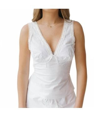 Nia Prairie Lace Top - White