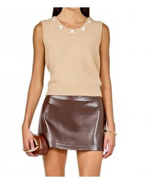 Endless Rose Floral Button Knit Vest - Brown