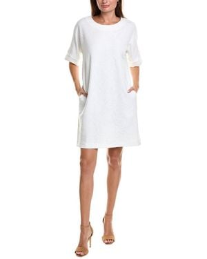 Natori Leaves Jacquard Dress - White