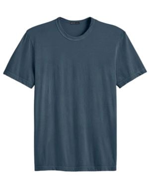 James Perse Classic-Fit Short Sleeve Crew Neck T-Shirt - Blue