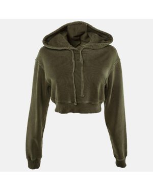 Kith Cotton Alexa Cropped Hoodie - Green