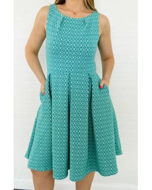 Leota Anita Fit-and-flare Dress - Blue