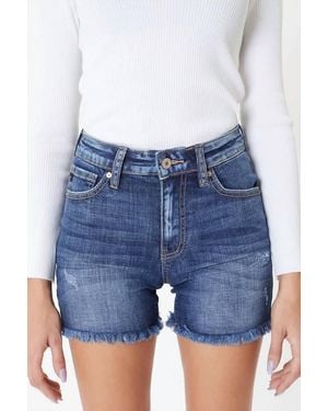 Kancan Winnie High Rise Shorts - Blue