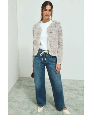 NIC+ZOE Tapestry Knit Jacket - Blue
