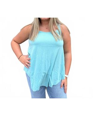 Bucketlist Colleen Cross Back Strappy Tank Top - Blue