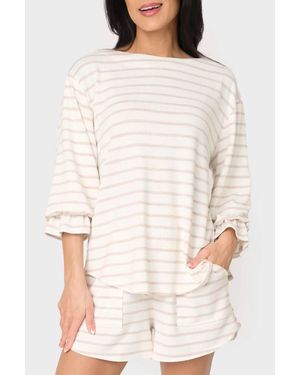 Gibsonlook Tatum Boat Neck Top - White