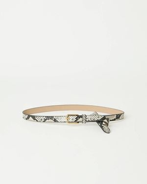 B-Low The Belt Calvin Python Leather Belt - Natural