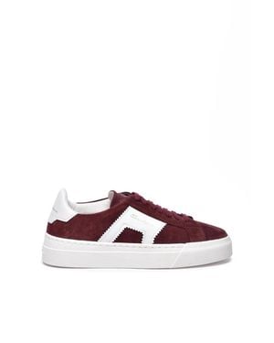 Santoni Suede Rubber Suede Sneakers - Purple