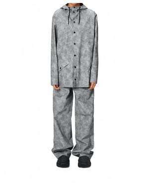 Rains Snap Closure Raincoat Jacket - Gray