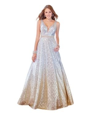 Clarisse Sequin Ball Gown - White
