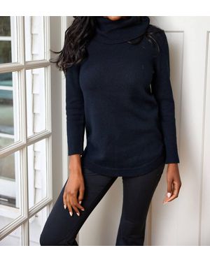 Sail To Sable Rounded Hem Sweater - Blue