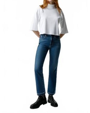 AMO Bella High Rise Crop Jean - Blue