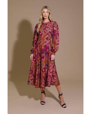 TRUEDAMES Forevermore Woven Midi Dress - Pink