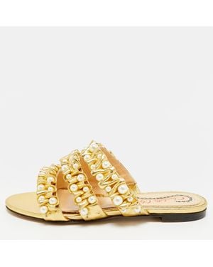Charlotte Olympia Pearl Embellished - Yellow