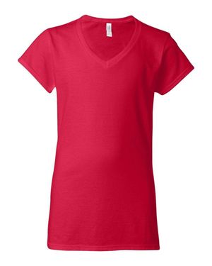 Gildan Softstyle V-Neck T-Shirt - Red