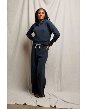 PERFECTWHITETEE Shane Full Length Waffle Pants - Blue