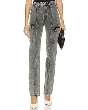 GRLFRND Harper Slim Cargo Jeans - Gray
