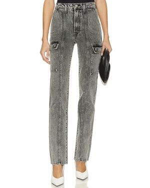GRLFRND Harper Slim Cargo Jeans - Gray