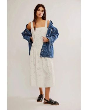 sachin and babi light blue dress Free People Emory Embroidered Midi Dress Size L main image 1