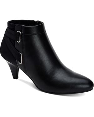 Alfani Vashtee Short Mixed Media Ankle Boots - Black