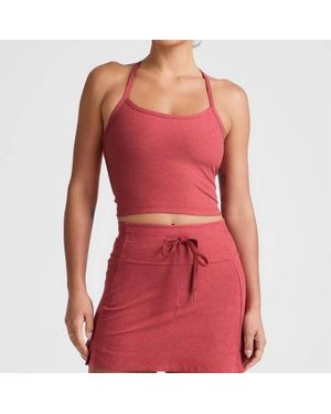 Beyond Yoga Spacedye Slim Racerback Cropped Tank - Red