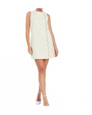 mestiza Etta Pearl Scallop Mini Dress - White
