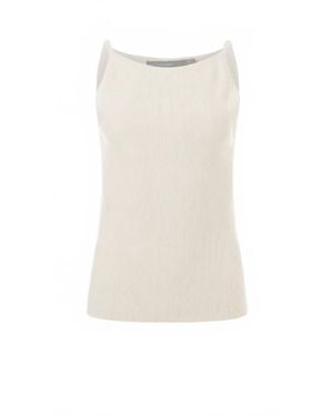 Iris Setlakwe Halter Rib Top - White