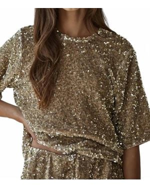 By Together Sequin Tunic Shirt - Brown