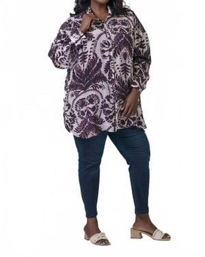 Marie Oliver Nico Button Down Long Sleeve Blouse - Blue