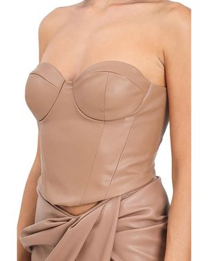 alma sanchez Strapless Corset Bustier Top - Multicolor