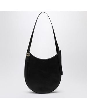 Coperni Medium Leather Hobo Shoulder Bag - Black