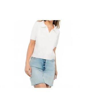 Thml Short Sleeve Collared Sweater - Blue