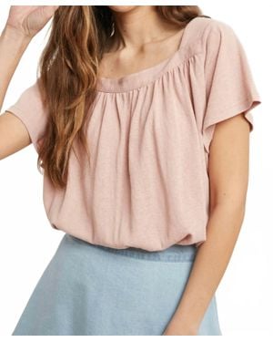 Poshture Finds Wishlist Square Neck Knit Top With Tie Back - Pink