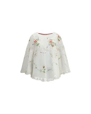 Ella Flared Sleeves Blouse - White