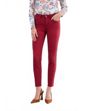 Fdj Olivia Slim Ankle Denim Jeans - Red