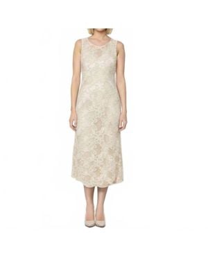 Flora Bea Callum Midi Dress - Natural